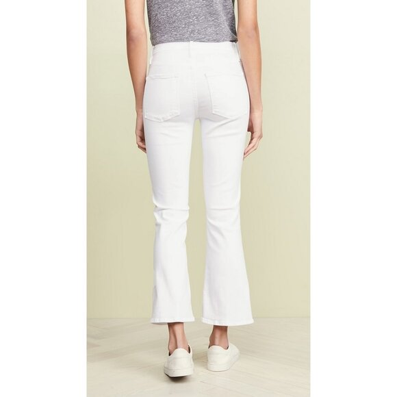 Frame Le Crop Mini Bootcut Jeans in Blanc - Picture 4 of 16